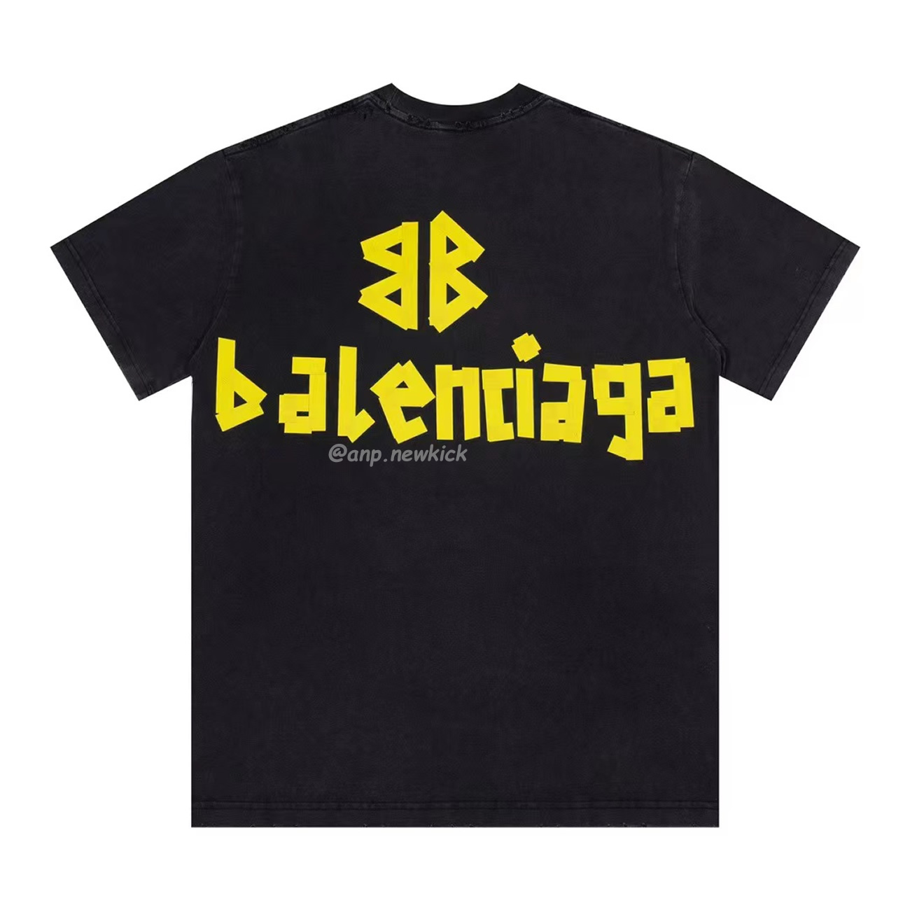 Balenciaga Tape Type T Shirt Black (3) - newkick.app